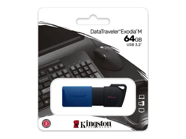 Kingston DataTraveler Exodia M - Unidad flash USB - 64 GB - USB 3.2 Gen 1